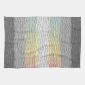 Flag Groovy Boho Trippy Abstrakt Demifluid Pride Geschirrtuch (Horizontal)