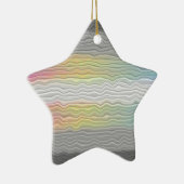 Flag Groovy Boho Trippy Abstrakt Demifluid Pride Keramik Ornament (Rechts)