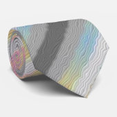 Flag Groovy Boho Trippy Abstrakt Demifluid Pride Krawatte (Gerollt)