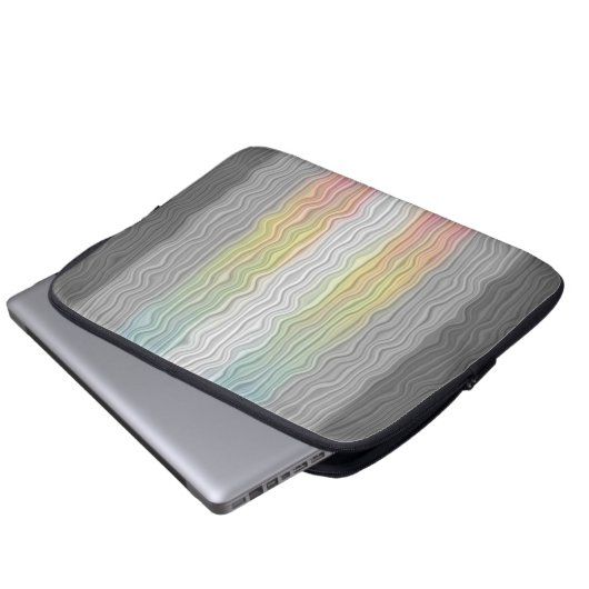 Flag Groovy Boho Trippy Abstrakt Demifluid Pride Laptopschutzhülle (Vorne Knopf)