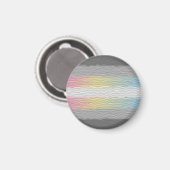 Flag Groovy Boho Trippy Abstrakt Demifluid Pride Magnet (Vorderseite/Rückseite)