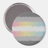 Flag Groovy Boho Trippy Abstrakt Demifluid Pride Magnet (Vorderseite/Rückseite)