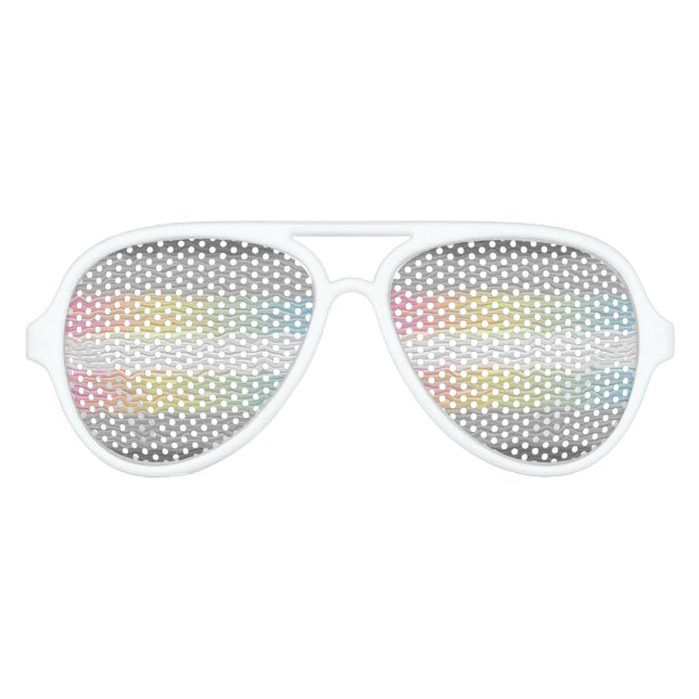 Flag Groovy Boho Trippy Abstrakt Demifluid Pride Partybrille (Vorderseite)