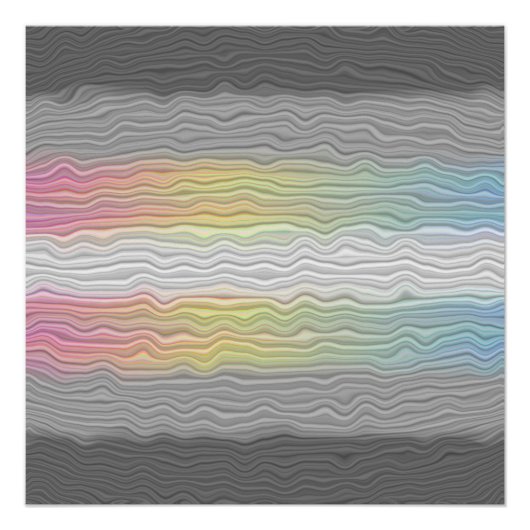 Flag Groovy Boho Trippy Abstrakt Demifluid Pride Poster (Vorderseite)