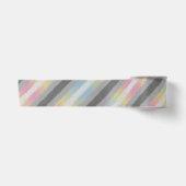 Flag Groovy Boho Trippy Abstrakt Demifluid Pride Satinband (Vorderseite)