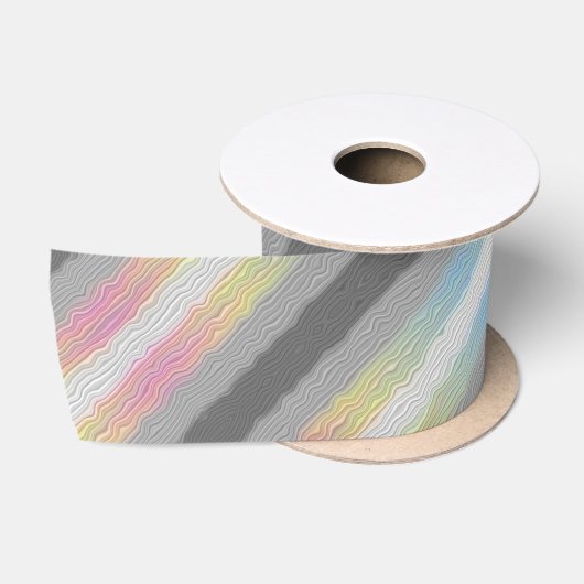Flag Groovy Boho Trippy Abstrakt Demifluid Pride Satinband (Spule)