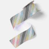 Flag Groovy Boho Trippy Abstrakt Demifluid Pride Satinband (Rückseite)