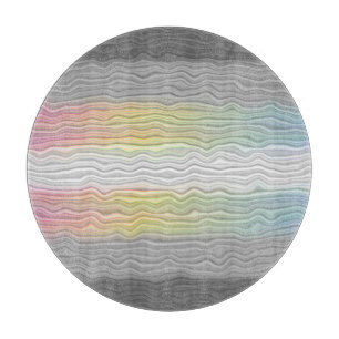 Flag Groovy Boho Trippy Abstrakt Demifluid Pride Schneidebrett