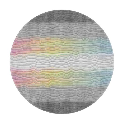 Flag Groovy Boho Trippy Abstrakt Demifluid Pride Schneidebrett (Vorderseite)