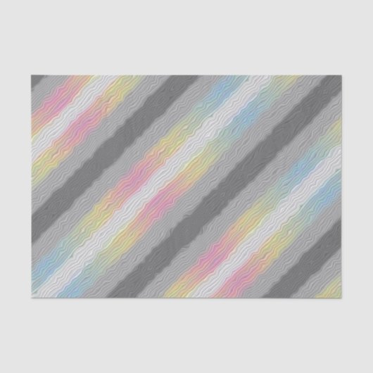Flag Groovy Boho Trippy Abstrakt Demifluid Pride Seidenpapier (Vorderseite)