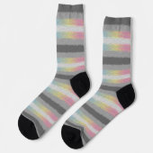 Flag Groovy Boho Trippy Abstrakt Demifluid Pride Socken (Linkes Detail)