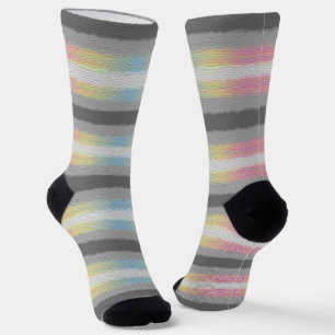 Flag Groovy Boho Trippy Abstrakt Demifluid Pride Socken