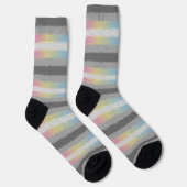 Flag Groovy Boho Trippy Abstrakt Demifluid Pride Socken (Rechts)