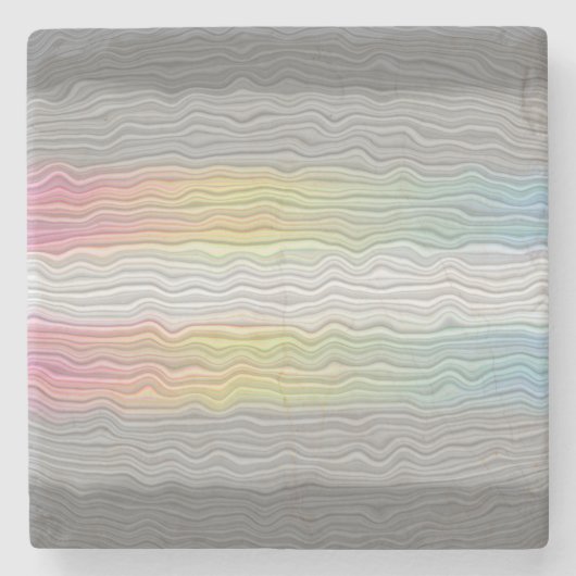 Flag Groovy Boho Trippy Abstrakt Demifluid Pride Steinuntersetzer (Vorderseite)