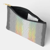 Flag Groovy Boho Trippy Abstrakt Demifluid Pride Zubehörtasche (Offen)
