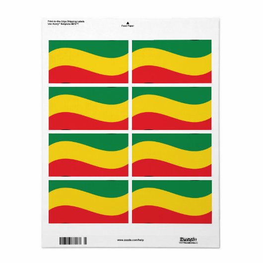 Flag Grün, Gold (Gelb) und Rot (Vorne)