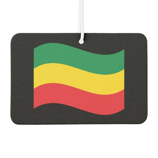 Flag Grün, Gold (Gelb) und Rot Autolufterfrischer (Vorderseite)