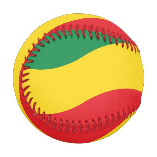 Flag Grün, Gold (Gelb) und Rot Baseball (Rückseite Rechts)