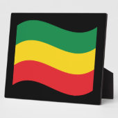 Flag Grün, Gold (Gelb) und Rot Fotoplatte (Seite)