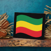 Flag Grün, Gold (Gelb) und Rot Fotoplatte (Seite)