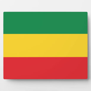 Flag Grün, Gold (Gelb) und Rot Fotoplatte