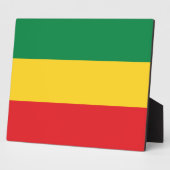 Flag Grün, Gold (Gelb) und Rot Fotoplatte (Seite)