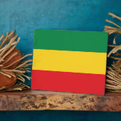 Flag Grün, Gold (Gelb) und Rot Fotoplatte (Seite)