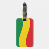 Flag Grün, Gold (Gelb) und Rot Gepäckanhänger (Rückseite vertikal)