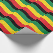 Flag Grün, Gold (Gelb) und Rot Geschenkpapier (Ecke)