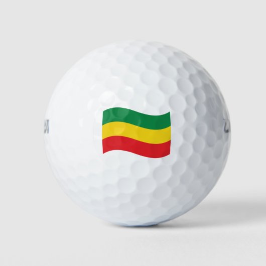 Flag Grün, Gold (Gelb) und Rot Golfball (Vorderseite)
