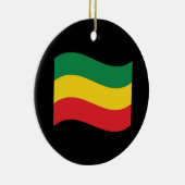 Flag Grün, Gold (Gelb) und Rot Keramik Ornament (Rechts)