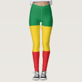 Flag Grün, Gold (Gelb) und Rot Leggings (Vorderseite)