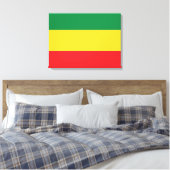 Flag Grün, Gold (Gelb) und Rot Leinwanddruck (Insitu (Schlafzimmer))