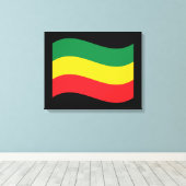 Flag Grün, Gold (Gelb) und Rot Leinwanddruck (Insitu (Holzboden))