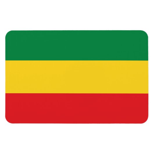 Flag Grün, Gold (Gelb) und Rot Magnet (Horizontal)