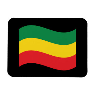 Flag Grün, Gold (Gelb) und Rot Magnet