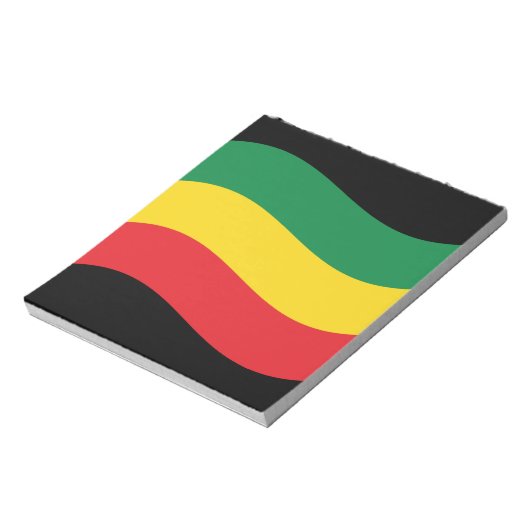 Flag Grün, Gold (Gelb) und Rot Notizblock (Rotiert)