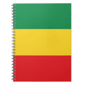 Flag Grün, Gold (Gelb) und Rot Notizblock (Vorderseite)