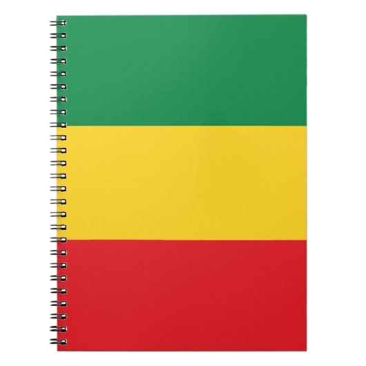 Flag Grün, Gold (Gelb) und Rot Notizblock (Vorderseite)