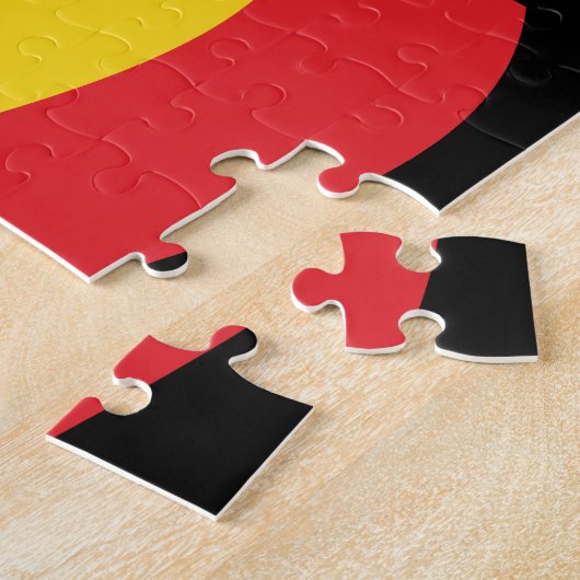 Flag Grün, Gold (Gelb) und Rot Puzzle (Seite)