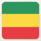 Flag Grün, Gold (Gelb) und Rot Rechteckiger Pappuntersetzer (Vorderseite)