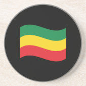 Flag Grün, Gold (Gelb) und Rot Sandstein Untersetzer (Vorne)