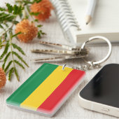 Flag Grün, Gold (Gelb) und Rot Schlüsselanhänger (Vorderseite rechts)