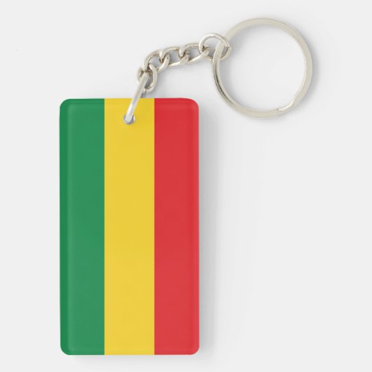 Flag Grün, Gold (Gelb) und Rot Schlüsselanhänger (Rückseite)
