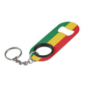 Flag Grün, Gold (Gelb) und Rot Schlüsselbund Flaschenöffner (Vorderseite Schrägansicht)