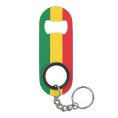 Flag Grün, Gold (Gelb) und Rot Schlüsselbund Flaschenöffner (Rückseite)