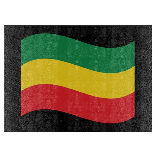 Flag Grün, Gold (Gelb) und Rot Schneidebrett (Vorderseite)