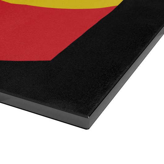 Flag Grün, Gold (Gelb) und Rot Schneidebrett (Ecke)