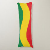 Flag Grün, Gold (Gelb) und Rot Seitenschläferkissen (Vorderseite Vertikal)