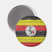 flag_grunge_wall_uganda magnet (Vorderseite/Rückseite)